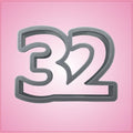 Number 32 Cookie Cutter