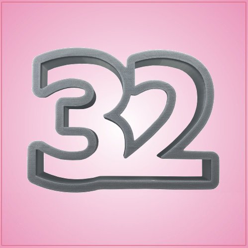 Number 32 Cookie Cutter