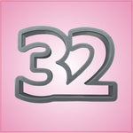 Number 32 Cookie Cutter