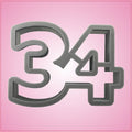 Number 34 Cookie Cutter