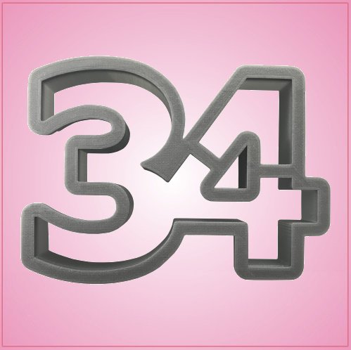Number 34 Cookie Cutter