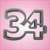 Number 34 Cookie Cutter