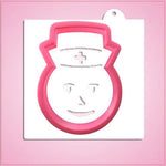 Nurse Face Cookie Cutter With Stencil