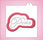 Peace Cookie Cutter With Stencil