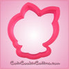 Pink Tara Turkey Girl Head with Bow Cookie Cutter