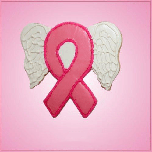 Pink Angel Wings Cancer Ribbon Cookie Cutter