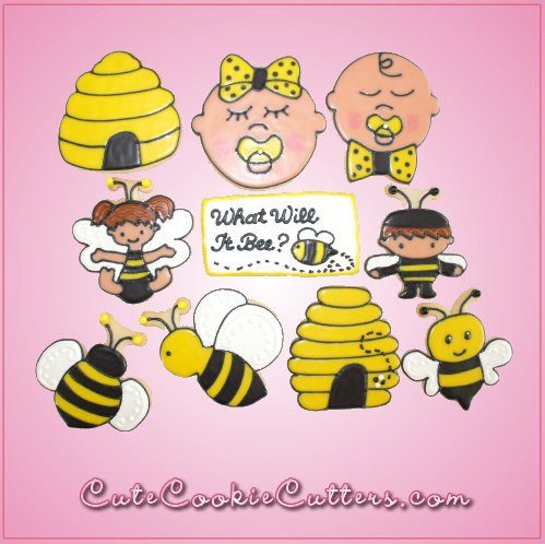 Pink Bonnie Bee Girl Cookie Cutter