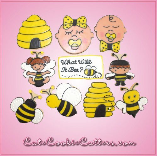 Pink Beatrice Bee Cookie Cutter