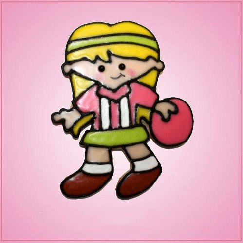 Pink Betsy The Bowling Girl Cookie Cutter