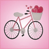 Pink Bicycle with Basket Cookie Cutter