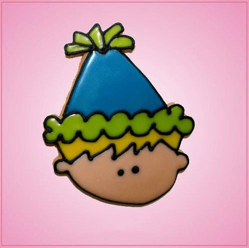 Pink Birthday Boy With Party Hat Cookie Cutter