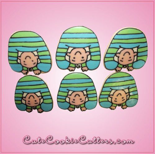 Pink Bobby Baby Peek A Boo Cookie Cutter