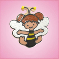 Pink Bonnie Bee Girl Cookie Cutter
