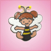 Pink Bonnie Bee Girl Cookie Cutter