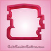 Pink Books Stacked Cookie Cutter