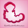 Pink Bookworm Cookie Cutter