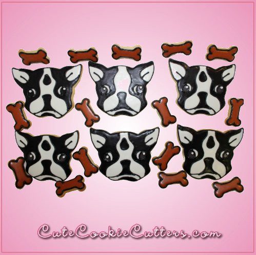 Pink Boston Terrier Cookie Cutter