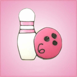 Pink Bowling Pin and Ball Cookie Cutter