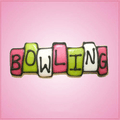 Pink Bowling Sign Cookie Cutter