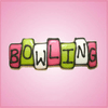 Pink Bowling Sign Cookie Cutter