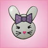 Pink Buffy Girl Bunny Cookie Cutter