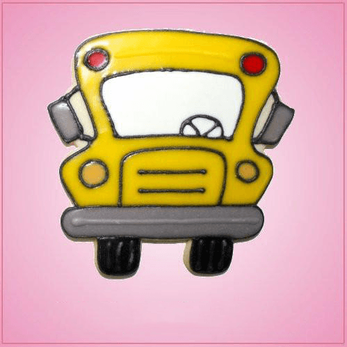 Pink Bus Front View Cookie Cutter
