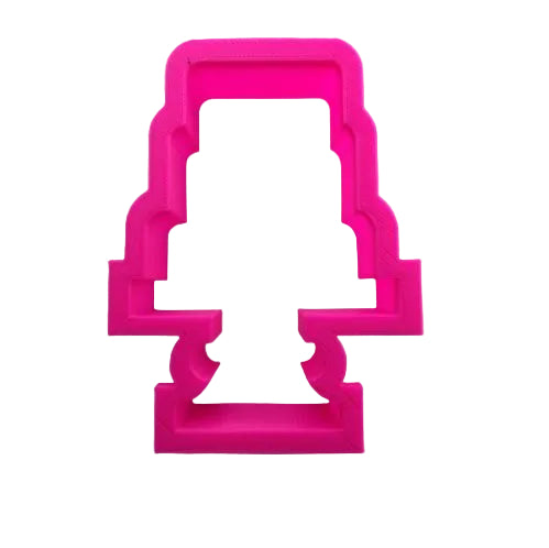 Pink decorative wall shelf on a white background