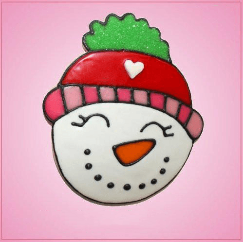 Pink Caliope Snowman Head Cookie Cutter