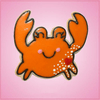 Pink Casey Crab Cookie Cutter
