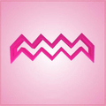 Pink Chevron Stripe Cookie Cutter