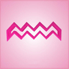 Pink Chevron Stripe Cookie Cutter