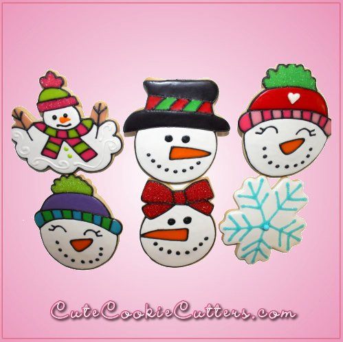 Pink Caliope Snowman Head Cookie Cutter