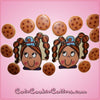 Pink Clara Pig Tailed Girl Cookie Cutter