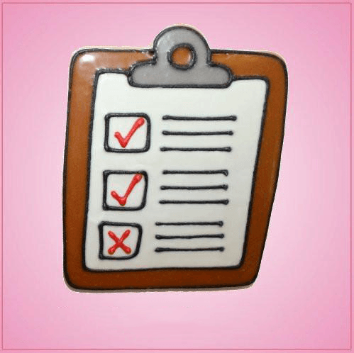 Pink Clip Board Cookie Cutter