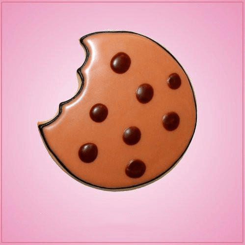 Decorated Pink Cookie With Bite Cookie Cutter 