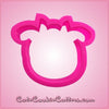 Pink Crissy Cow Head Cookie Cutter