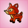 Pink David Deer Cookie Cutter