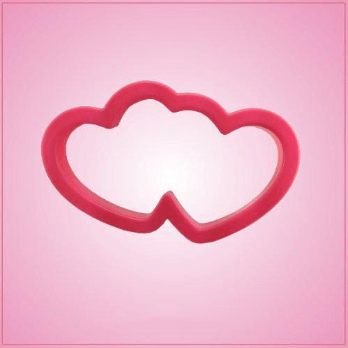Pink Double Heart Cookie Cutter