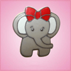 Pink Ellie Elephant Cookie Cutter