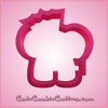Pink Emma Elephant With Crown Cookie Cutter