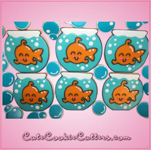 Pink Fish in Bowl Cookie Cutter