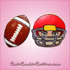 Pink Football Cookie Cutter