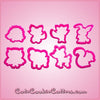 Pink Forest Animal Cookie Cutter Set