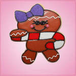 Pink Ginger the Gingerbread Girl with Candy Cane Cookie Cutter