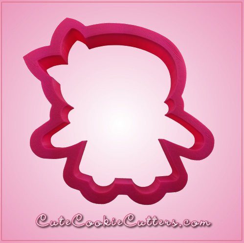 Pink Ginny Gingerbread Girl With Bow Cookie Cutter