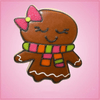 Pink Ginny Gingerbread Girl With Bow Cookie Cutter