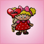 Pink Girl With Balloon Cookie Cutter