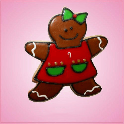 Pink Giselle Gingerbread Girl With Apron Cookie Cutter