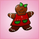 Pink Giselle Gingerbread Girl With Apron Cookie Cutter