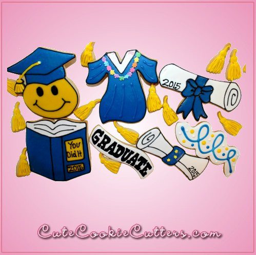 Pink Graduate Sign Cookie Cutter